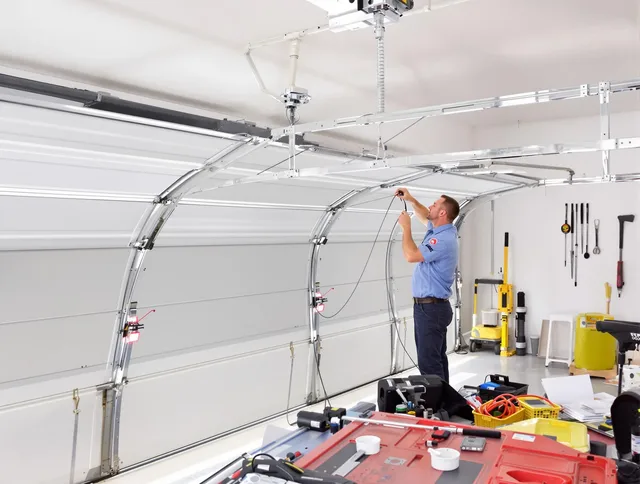 Garage door cable repair service by Duxbury Garage Door Repair in Duxbury