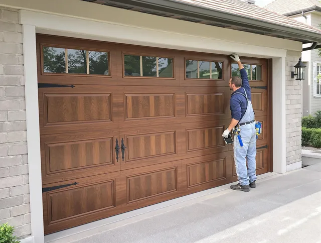 Custom garage door showcase by Duxbury Garage Door Repair in Duxbury