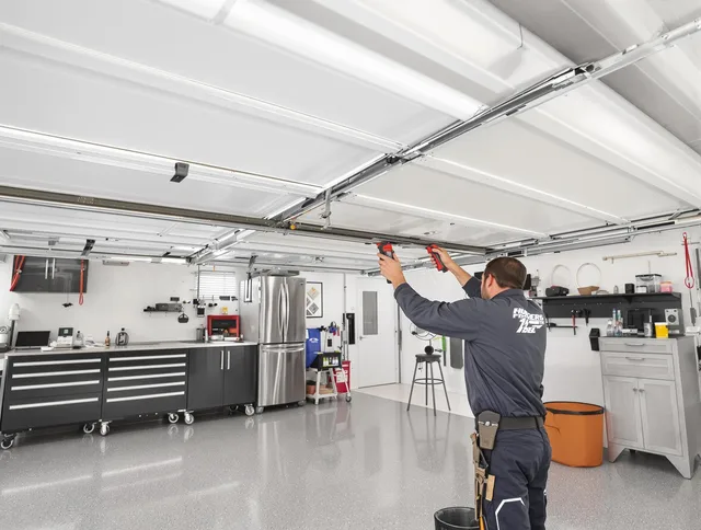 Overhead garage door repair service by Duxbury Garage Door Repair in Duxbury
